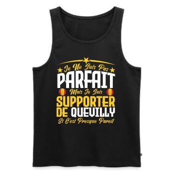 je ne suis pas parfait, supporteur de Quevilly. - Débardeur bio Premium Homme - noir - Devant - AI Model Male 178 light (178cm)
