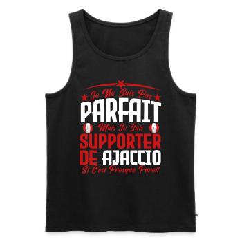 je ne suis pas parfait, supporteur de Ajaccio. - Débardeur bio Premium Homme - noir - Devant - Michal (187cm)