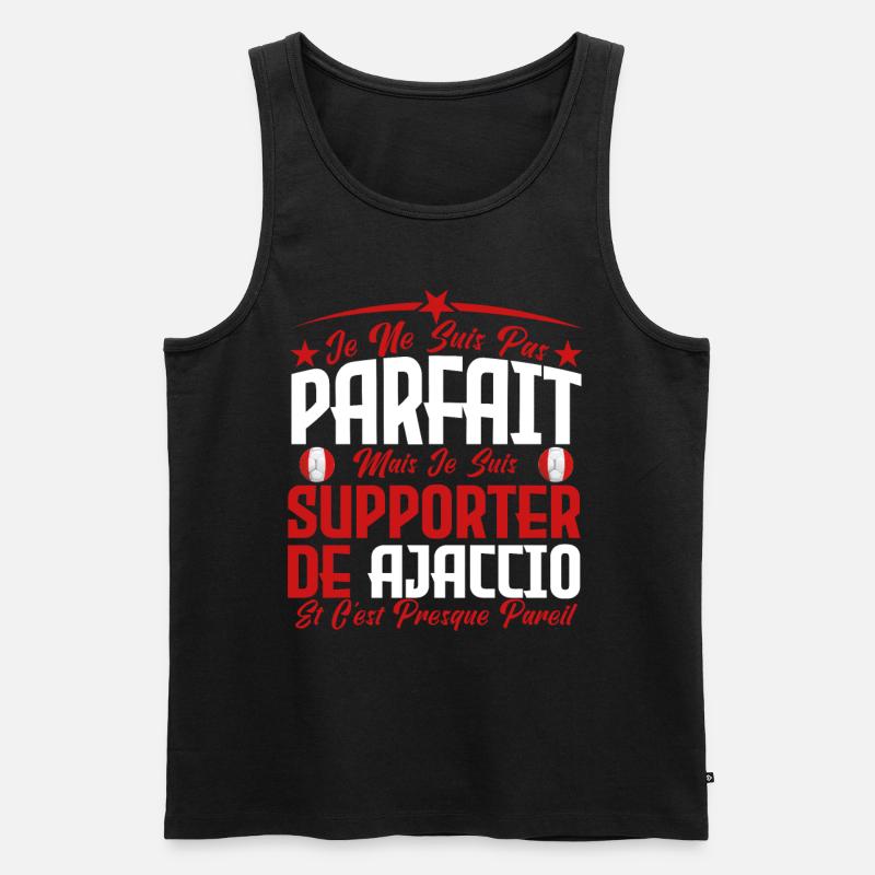 je ne suis pas parfait, supporteur de Ajaccio. - Débardeur bio Premium Homme - noir