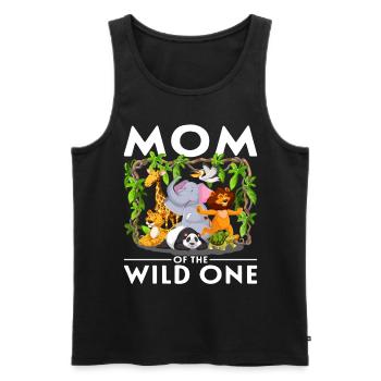 Mama Geburtstag Jungen Mädchen Zoo - Männer Premium Bio Tank Top - Schwarz - Vorne - Michal (187cm)