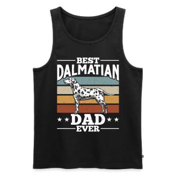 Bester Dalmatiner Papa - Männer Premium Bio Tank Top - Schwarz - Vorne - Michal (187cm)