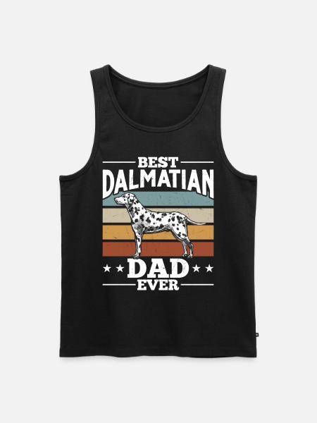Bester Dalmatiner Papa - Männer Premium Bio Tank Top - Schwarz