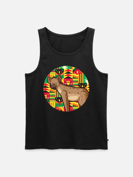 African wild dog Kente - Men's Premium Organic Tank Top - black
