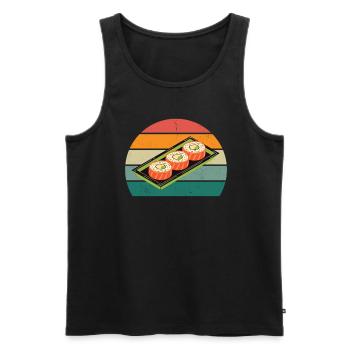 maki sushi essen roher fisch japan japanisch sushi - Männer Premium Bio Tank Top - Schwarz - Vorne - AI Model Male 178 light (178cm)
