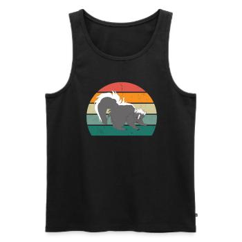 Skunks stink mammals defend skunk - Men's Premium Organic Tank Top - black - Front - AI Model Male 178 light (178cm)