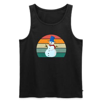 kalt kälte schnee eis schneemann schneeball winter - Männer Premium Bio Tank Top - Schwarz - Vorne - Michal (187cm)