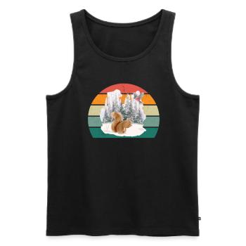kalt kälte schnee eis schneemann schneeball winter - Männer Premium Bio Tank Top - Schwarz - Vorne - Michal (187cm)