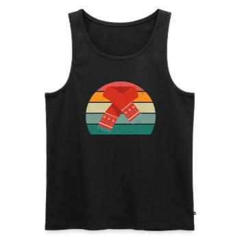 kalt kälte schnee eis schneemann schneeball winter - Männer Premium Bio Tank Top - Schwarz - Vorne - Michal (187cm)