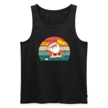 weihnachtsmann heilige nacht stille weihnachten - Männer Premium Bio Tank Top - Schwarz - Vorne - Michal (187cm)