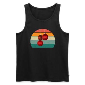 weihnachtsmann heilige nacht stille weihnachten - Männer Premium Bio Tank Top - Schwarz - Vorne - Michal (187cm)