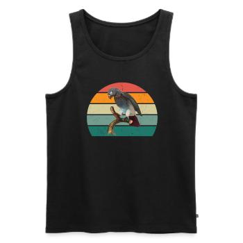 oiseaux vol planeur air plumes plumes vol oiseau - Débardeur bio Premium Homme - noir - Devant - Michal (187cm)