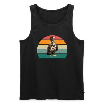 oiseaux vol planeur air plumes plumes vol oiseau - Débardeur bio Premium Homme - noir - Devant - Michal (187cm)