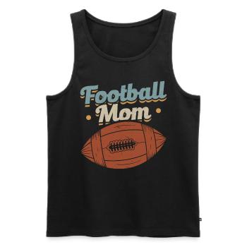 Rétro Football Femmes Maman - Débardeur bio Premium Homme - noir - Devant - Michal (187cm)