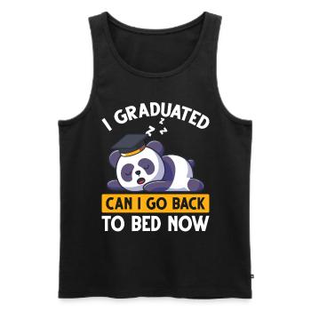 Graduation Panda Hommes Femmes Diplômé - Débardeur bio Premium Homme - noir - Devant - Michal (187cm)