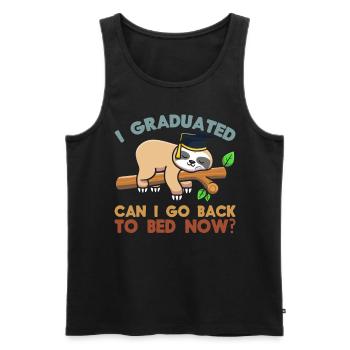 Faultier Männer Frauen Graduierung - Männer Premium Bio Tank Top - Schwarz - Vorne - Michal (187cm)