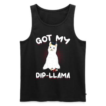 Abschluss Llama Diplom Absolvent - Männer Premium Bio Tank Top - Schwarz - Vorne - AI Model Male 178 light (178cm)