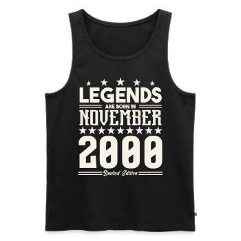 Legends Are Born In November 2000.Gift anniversary - Débardeur bio Premium Homme - noir - Devant - Michal (187cm)