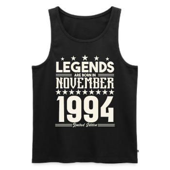 Legends Are Born In November 1994.Gift anniversary - Men's Premium Organic Tank Top - black - Front - Michal (187cm)