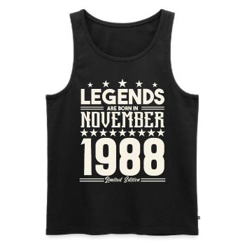 Legends Are Born In November 1988.Gift anniversary - Débardeur bio Premium Homme - noir - Devant - Michal (187cm)