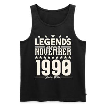 Legenden werden im November 1990 geboren.Geschenkjubiläum - Männer Premium Bio Tank Top - Schwarz - Vorne - Michal (187cm)