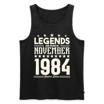 Legenden werden im November 1984 geboren.Geschenkjubiläum - Männer Premium Bio Tank Top - Schwarz - Vorne - Michal (187cm)