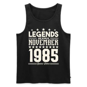 Legenden werden im November 1985 geboren.Geschenkjubiläum - Männer Premium Bio Tank Top - Schwarz - Vorne - Michal (187cm)