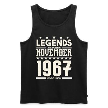 Legenden werden im November 1967 geboren.Geschenkjubiläum - Männer Premium Bio Tank Top - Schwarz - Vorne - Michal (187cm)