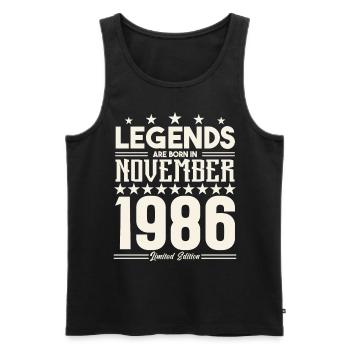 Legends Are Born In November 1986.Gift anniversary - Débardeur bio Premium Homme - noir - Devant - Michal (187cm)
