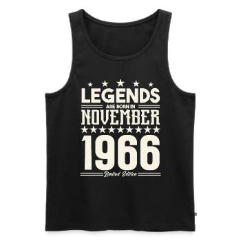 Legends Are Born In November 1966.Gift anniversary - Débardeur bio Premium Homme - noir - Devant - Michal (187cm)