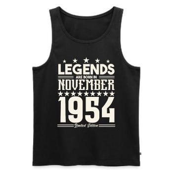 Legends Are Born In November 1954.Gift anniversary - Men's Premium Organic Tank Top - black - Front - Michal (187cm)