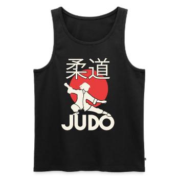 Judo. Judo gift. Judo Jiu Jitsu. Martial arts - Men's Premium Organic Tank Top - black - Front - AI Model Male 178 light (178cm)