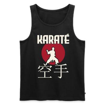 karate. martial arts. Gift idea. Japan - Men's Premium Organic Tank Top - black - Front - AI Model Male 178 light (178cm)