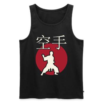 karate. martial arts. Gift idea. Japan - Men's Premium Organic Tank Top - black - Front - AI Model Male 178 light (178cm)