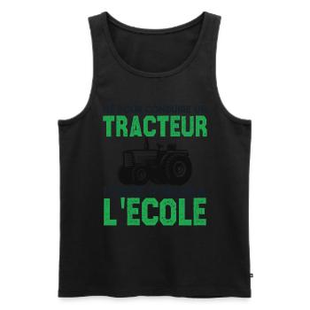 Né pour conduire un tracteur. Cadeau agriculteur. - Débardeur bio Premium Homme - noir - Devant - Michal (187cm)