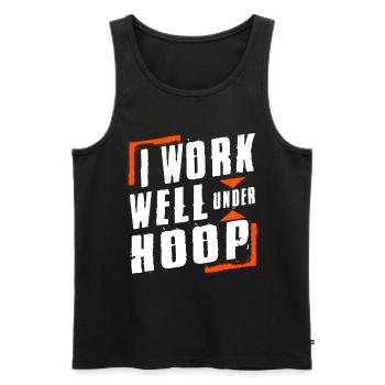 I Work Well Under Hoop Basketball Player Gift - Männer Premium Bio Tank Top - Schwarz - Vorne - AI Model Male 178 light (178cm)