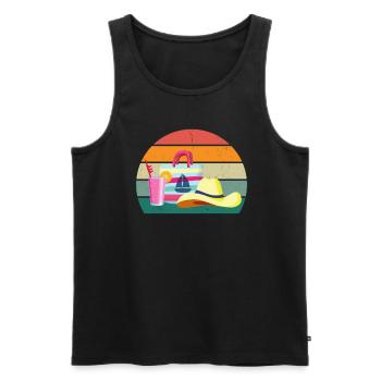 Reisen Reisende Reisender Urlaub Urlauberin Ferien - Männer Premium Bio Tank Top - Schwarz - Vorne - Michal (187cm)