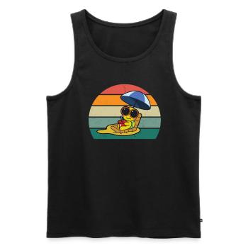 Reisen Reisende Reisender Urlaub Urlauberin Ferien - Männer Premium Bio Tank Top - Schwarz - Vorne - AI Model Male 178 light (178cm)
