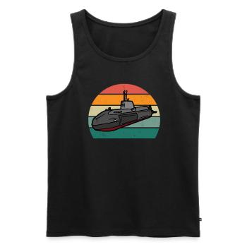 U-boater submariner submariner submarine - Men's Premium Organic Tank Top - black - Front - AI Model Male 178 light (178cm)
