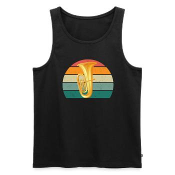 Tuba player Tuba player Brass instrument Tuba - Men's Premium Organic Tank Top - black - Front - AI Model Male 178 light (178cm)