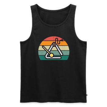 Triangelspieler Triangelspielerin Klang Triangel - Männer Premium Bio Tank Top - Schwarz - Vorne - AI Model Male 178 light (178cm)