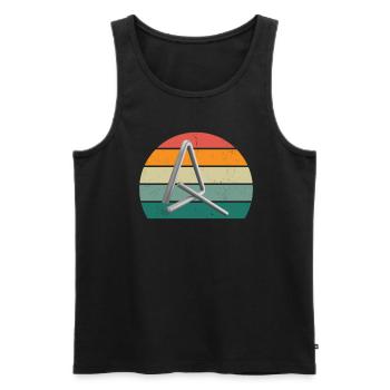 Triangelspieler Triangelspielerin Klang Triangel - Männer Premium Bio Tank Top - Schwarz - Vorne - AI Model Male 178 light (178cm)