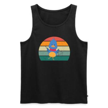 Triangelspieler Triangelspielerin Klang Triangel - Männer Premium Bio Tank Top - Schwarz - Vorne - AI Model Male 178 light (178cm)