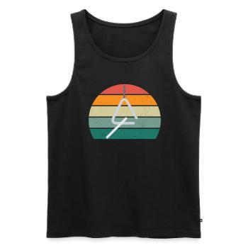 Triangelspieler Triangelspielerin Klang Triangel - Männer Premium Bio Tank Top - Schwarz - Vorne - AI Model Male 178 light (178cm)