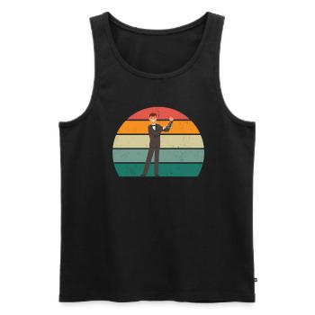 Triangelspieler Triangelspielerin Klang Triangel - Männer Premium Bio Tank Top - Schwarz - Vorne - AI Model Male 178 light (178cm)