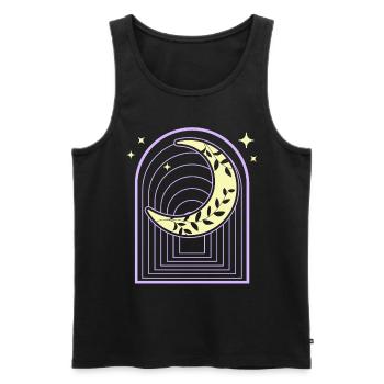 Sichel Pastel Goth Mond Hexenhaft - Männer Premium Bio Tank Top - Schwarz - Vorne - AI Model Male 178 light (178cm)