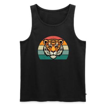 Amur tiger tiger cage big cat cat asia tiger - Men's Premium Organic Tank Top - black - Front - AI Model Male 178 light (178cm)