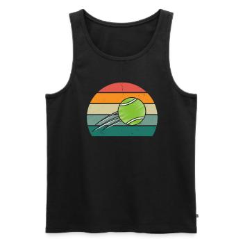 tennisspieler tennisspielerin tennisverein tennis - Männer Premium Bio Tank Top - Schwarz - Vorne - Michal (187cm)