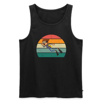 Diver Diver Dive Oxygen Diving - Men's Premium Organic Tank Top - black - Front - AI Model Male 178 light (178cm)