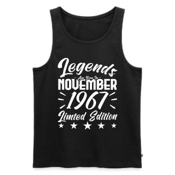 Legenden werden im November 1967 Jubiläumsgeschenk geboren - Männer Premium Bio Tank Top - Schwarz - Vorne - Michal (187cm)