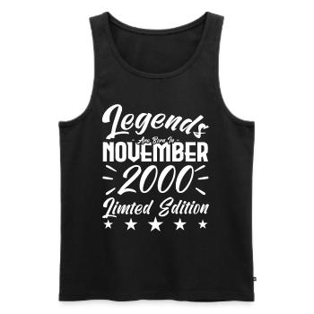 Legends are born in NOVEMBER 2000 anniversary gift - Men's Premium Organic Tank Top - black - Front - Michal (187cm)